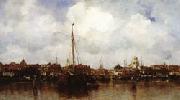 Jacob Maris Dutch Town on the Edge of the Sea Germany oil painting artist
